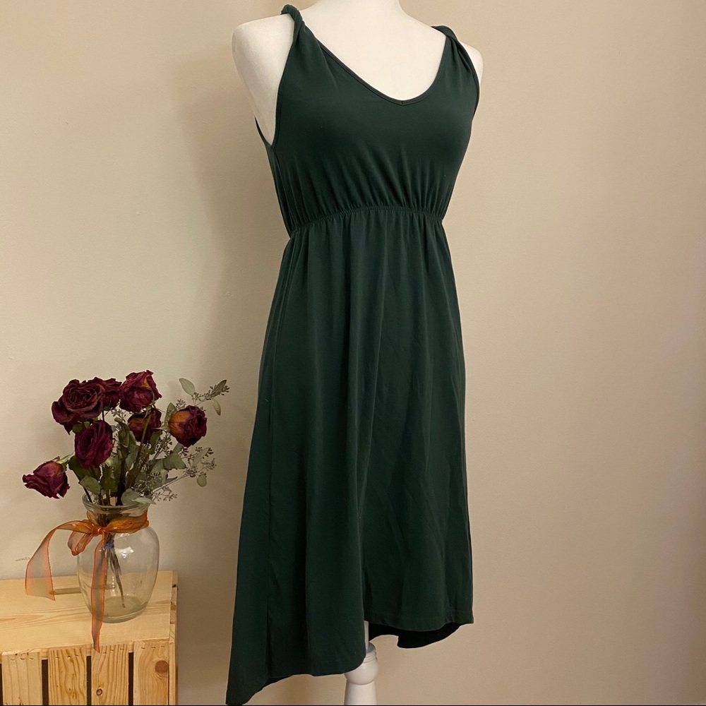 High-low Tank Dress in Forest Green